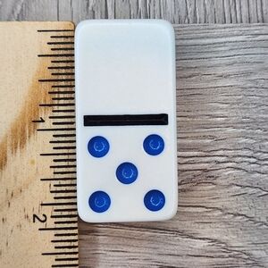 Blank 5 Replacement Dominoes Large Dot Shiny Color 2 X 1 X 5/8th